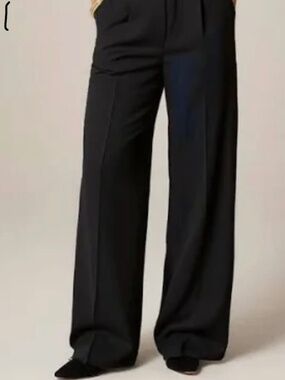 New York and company stretch black vintage 1990 pants wide leg size 12